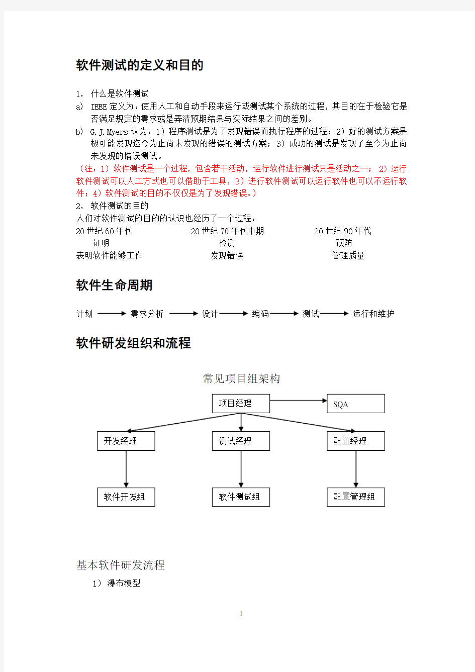 软件测试理论知识总结