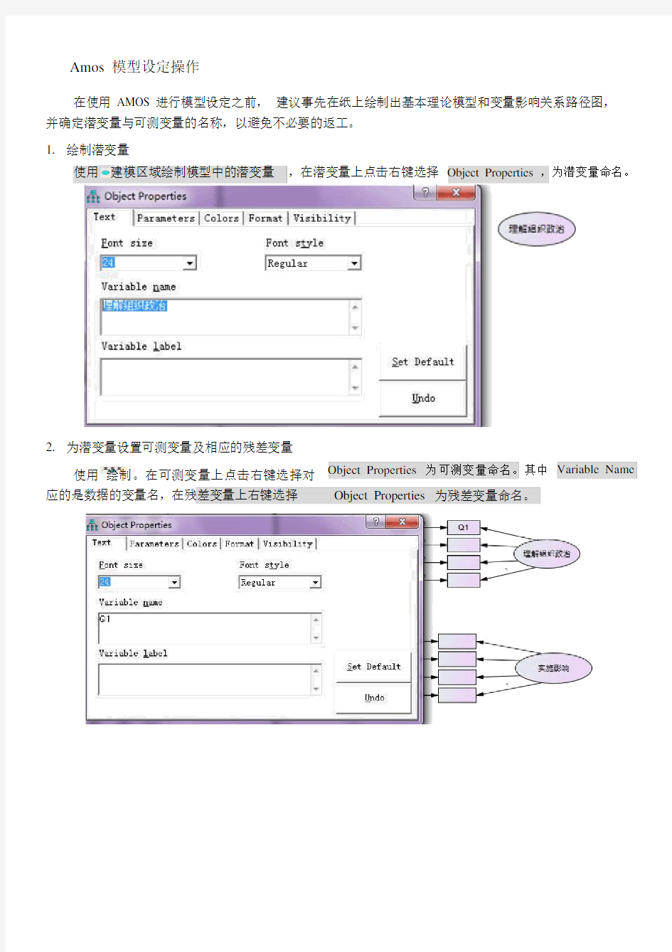 AMOS结构方程模型分析