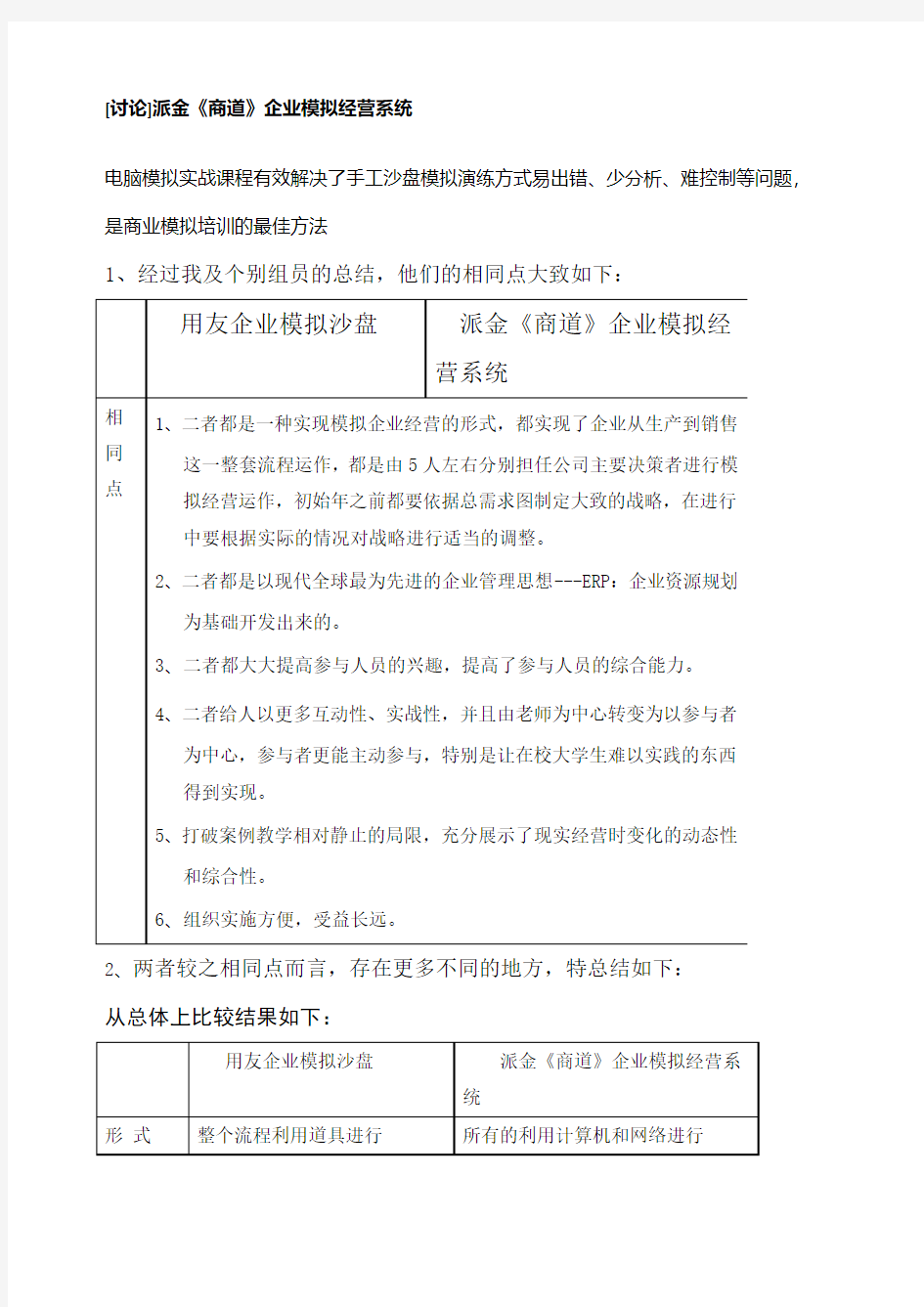 企业模拟经营系统