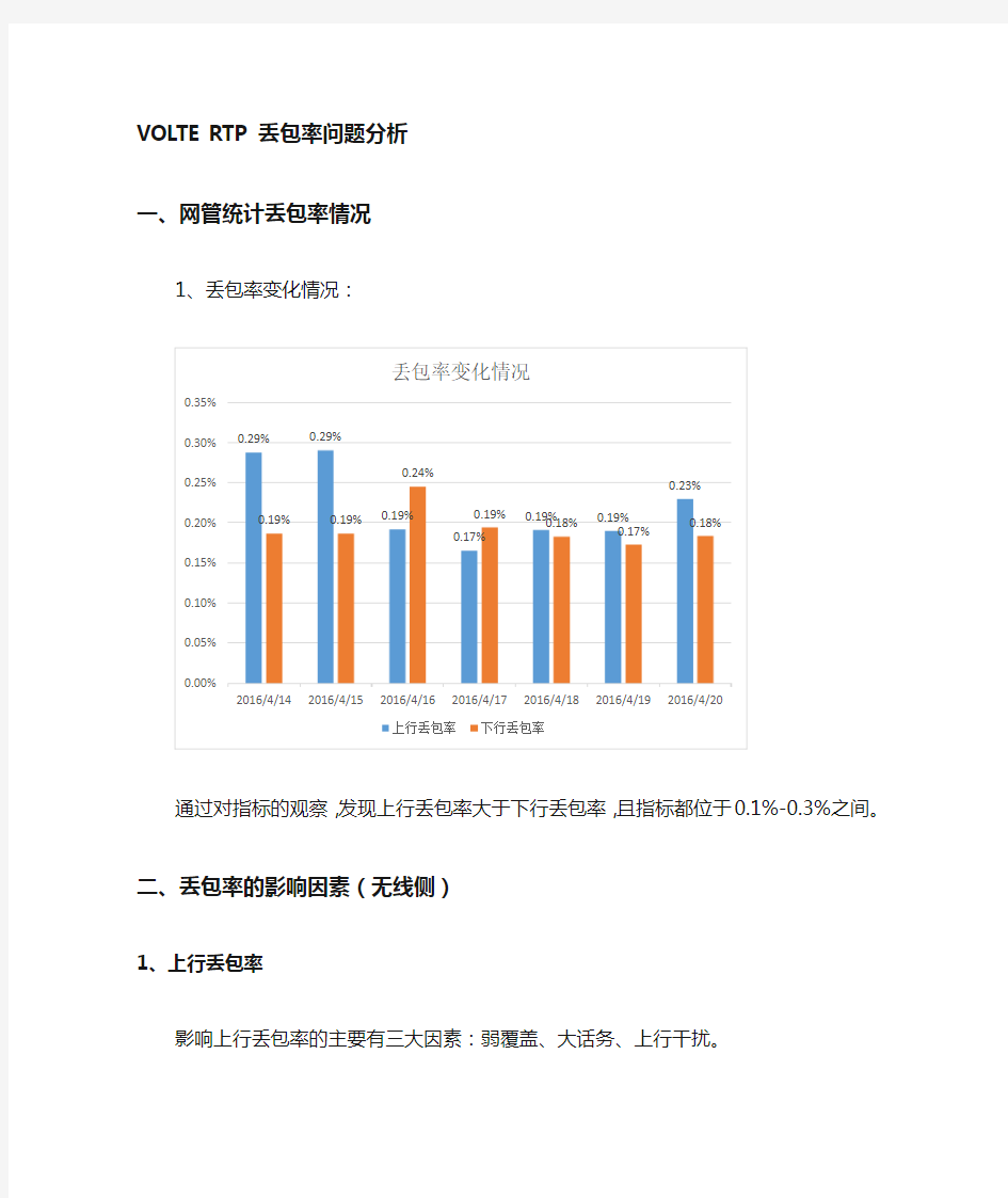 VOLTE丢包分析思路