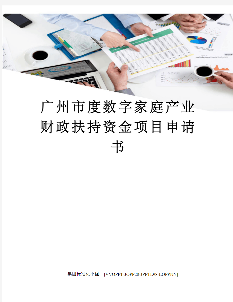 广州市度数字家庭产业财政扶持资金项目申请书
