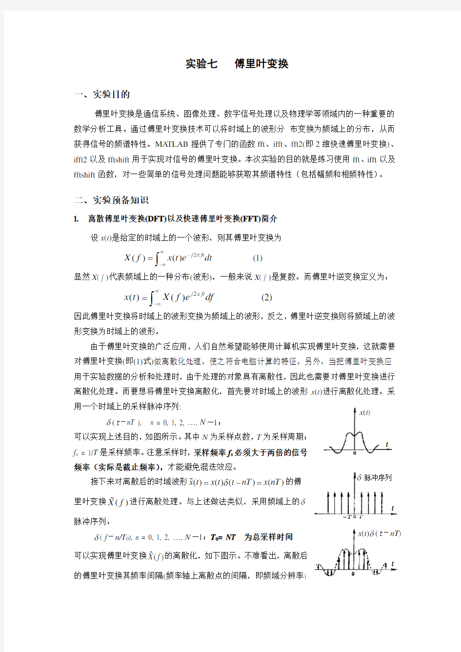 MATLAB实验傅里叶分析