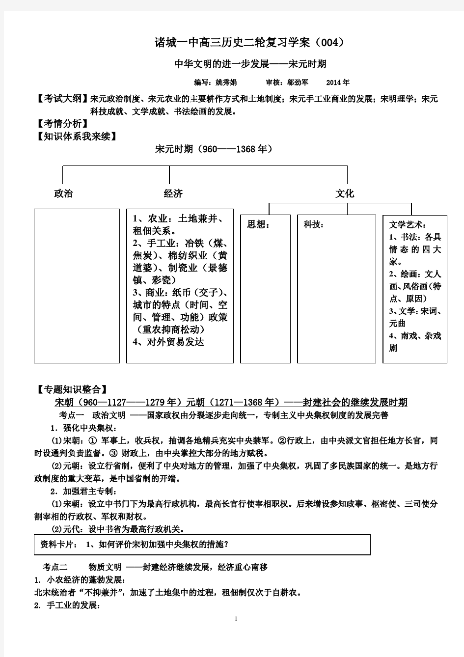 中华文明的成熟——宋元时期