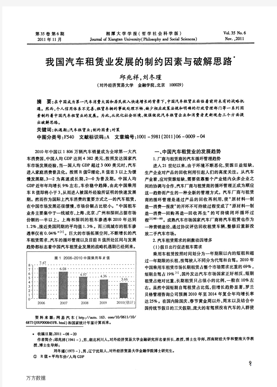 我国汽车租赁业发展的制约因素与破解思路