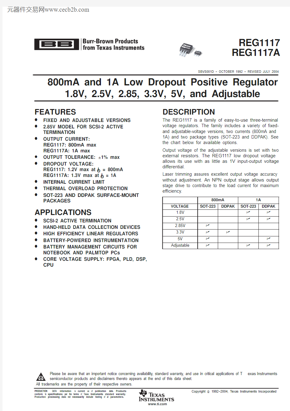 REG1117A-2.52K5中文资料