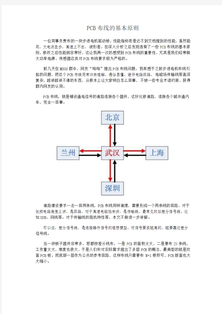 PCB布线的基本原则