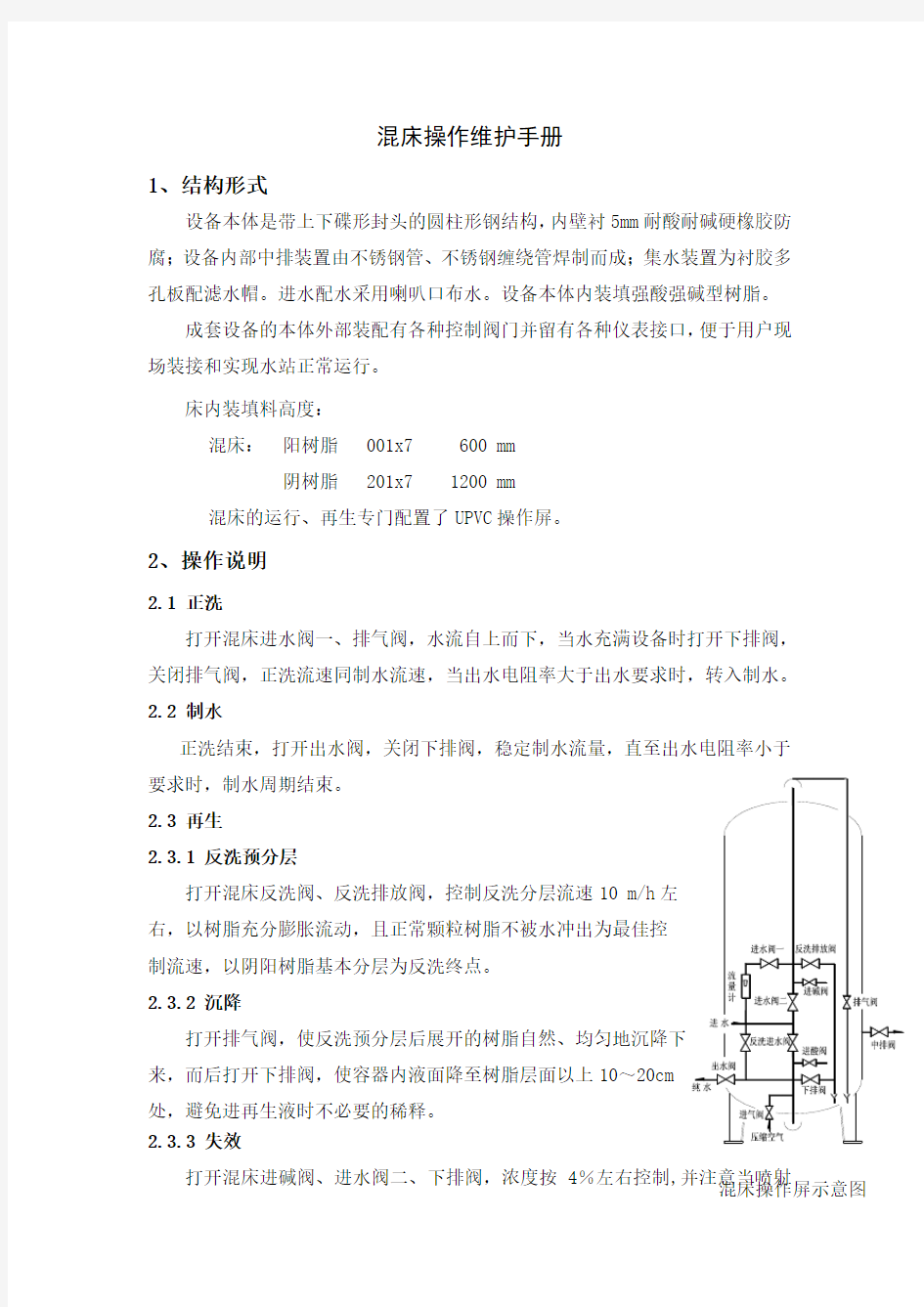 混床操作详细,非常有用