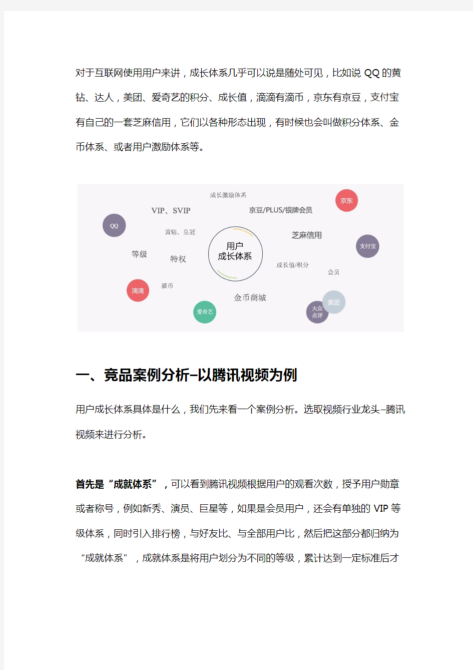 用户成长体系设计方案