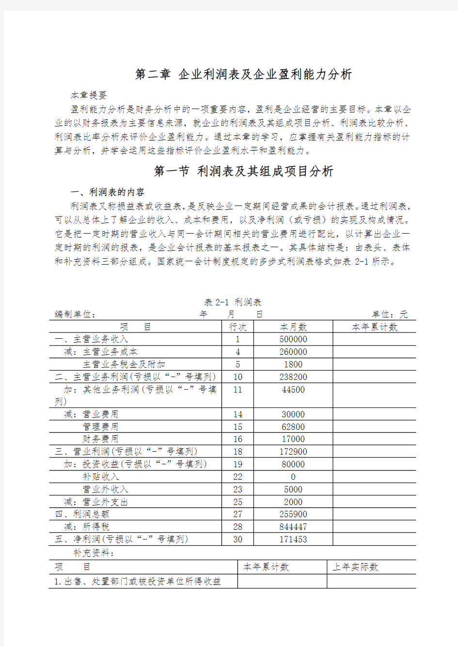 企业盈利能力分析报告