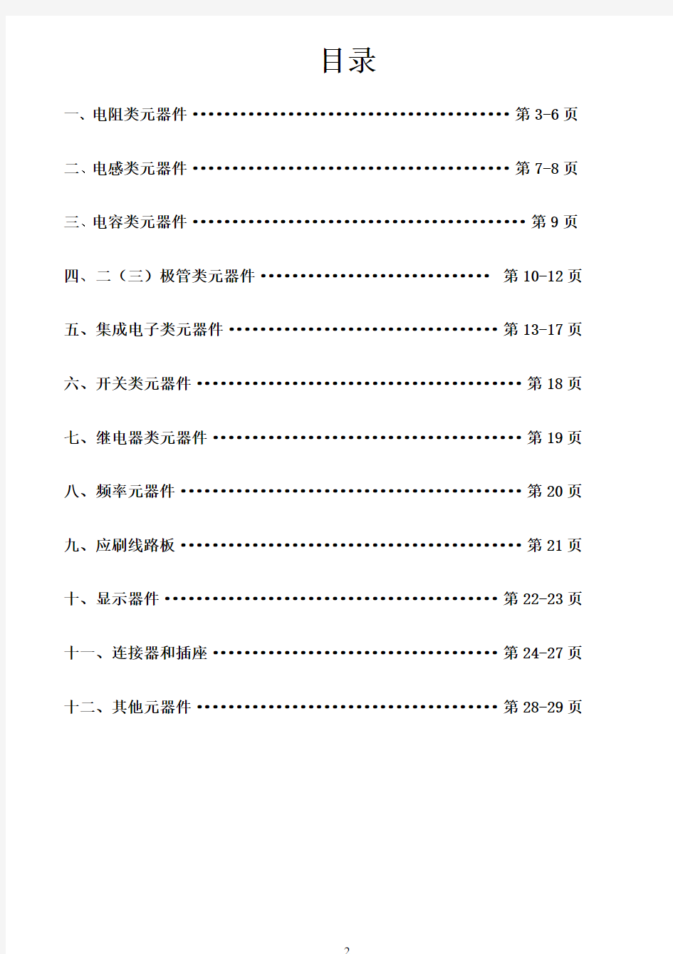 电子元器件进厂检验规范汇编