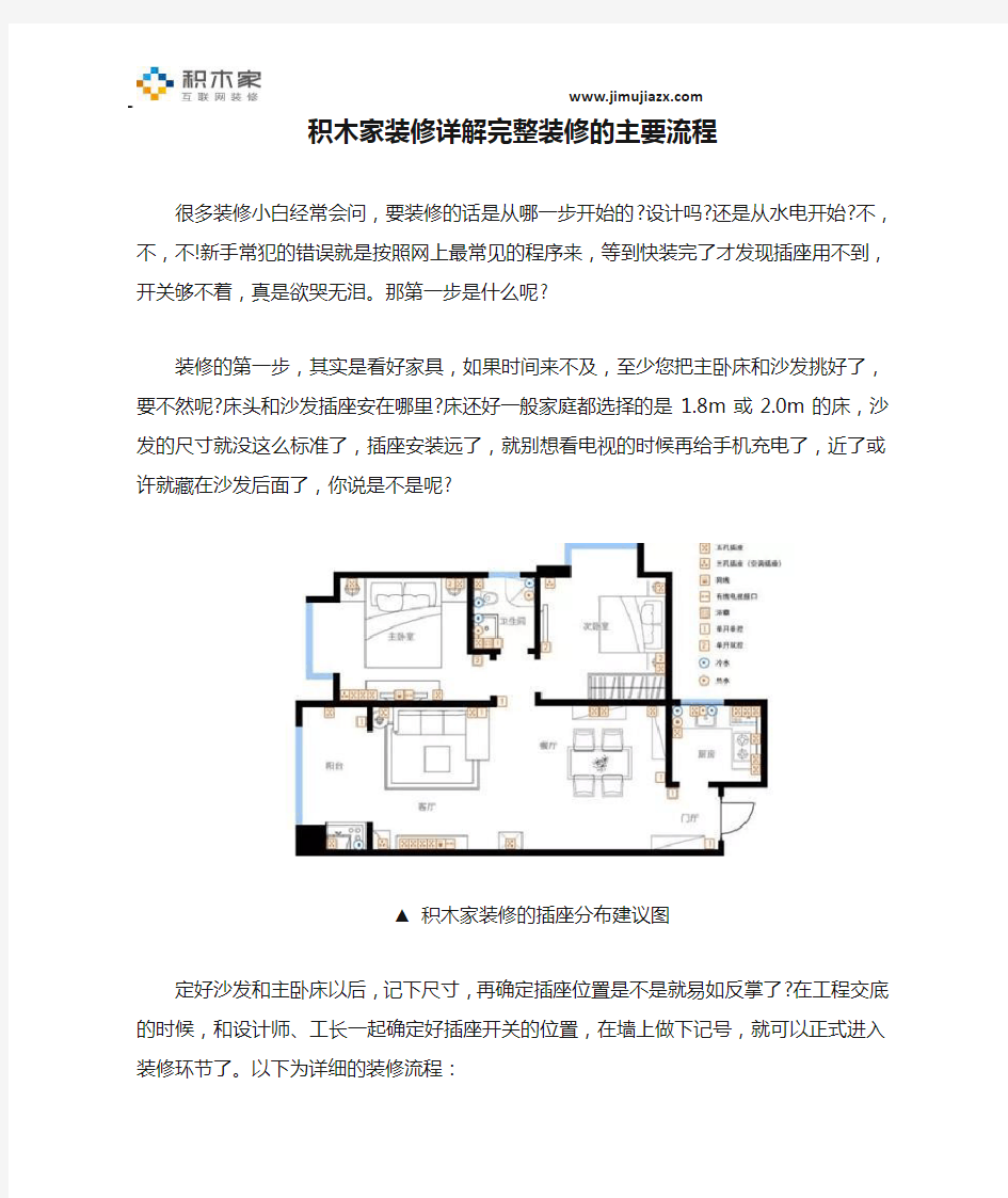 积木家装修详解完整装修的主要流程