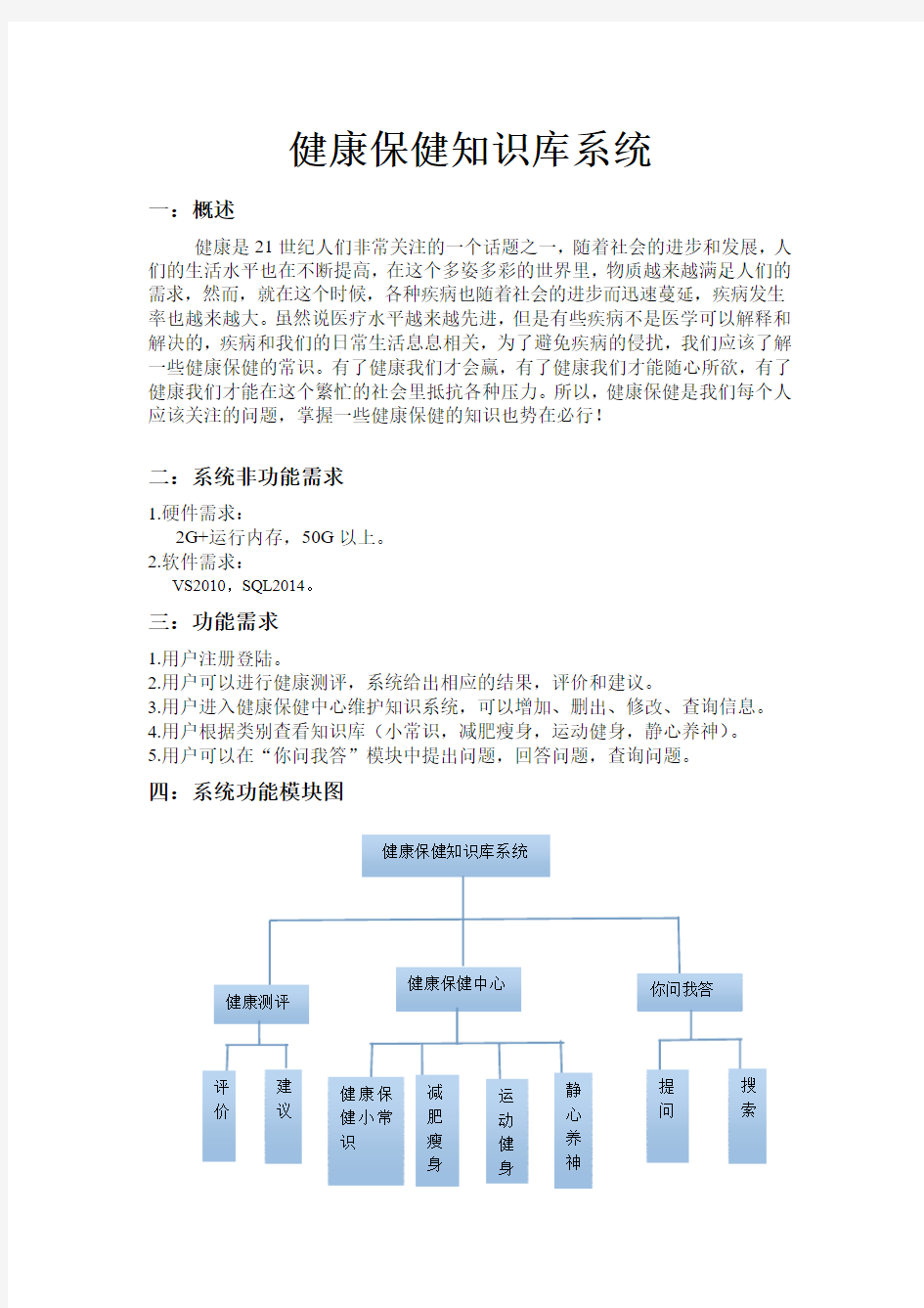 健康保健知识库系统设计文档