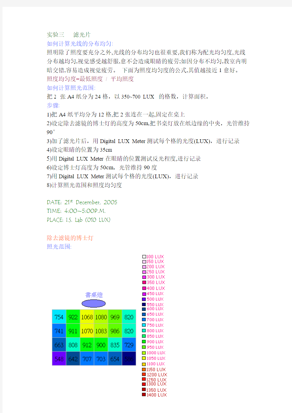 如何计算照度