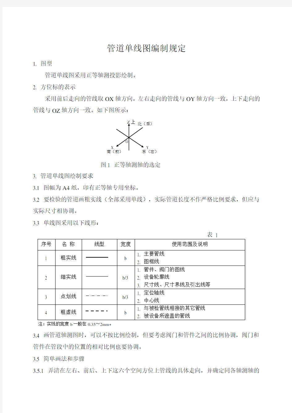 管道单线图编制规定