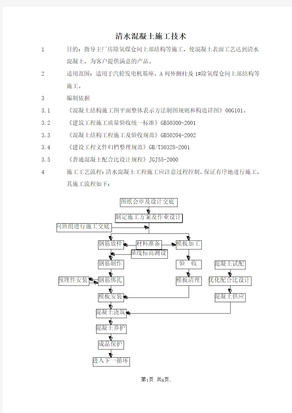 清水混凝土施工工艺