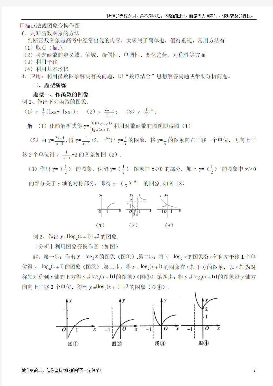 (新)高中数学复习专题一---函数图象问题