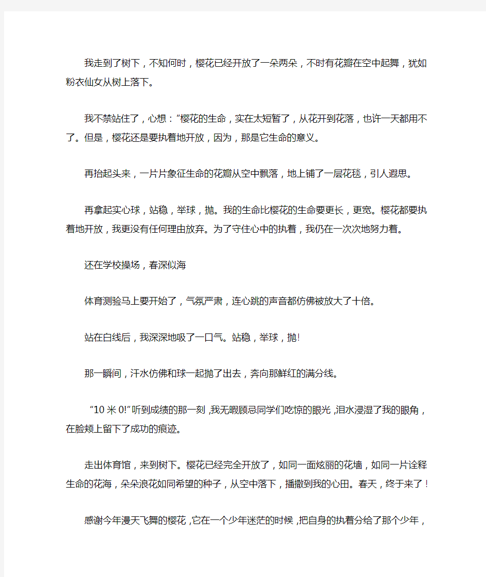 留在心中的那份执著