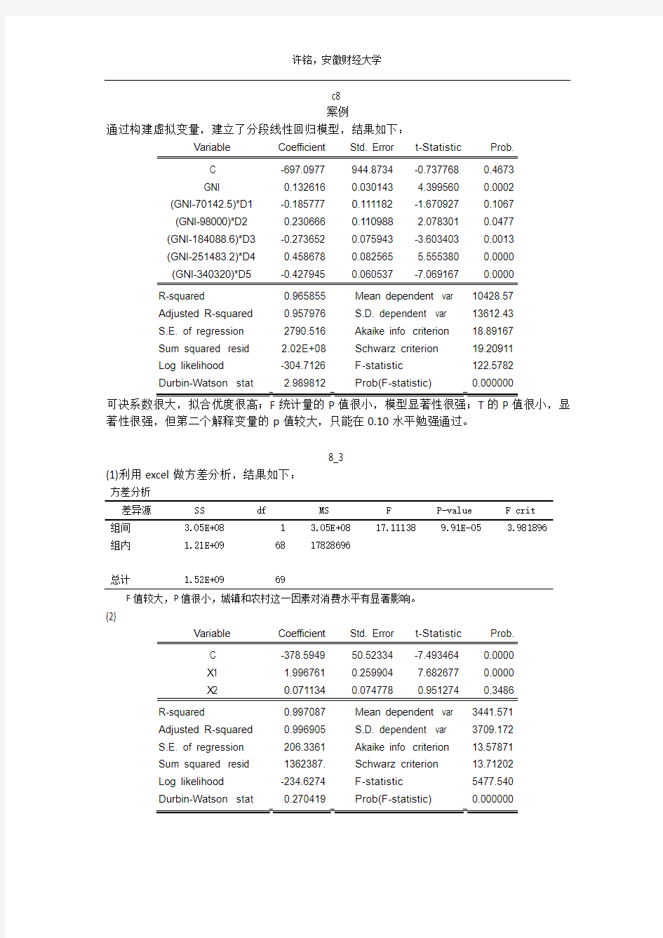 计量经济学答案(第八章)