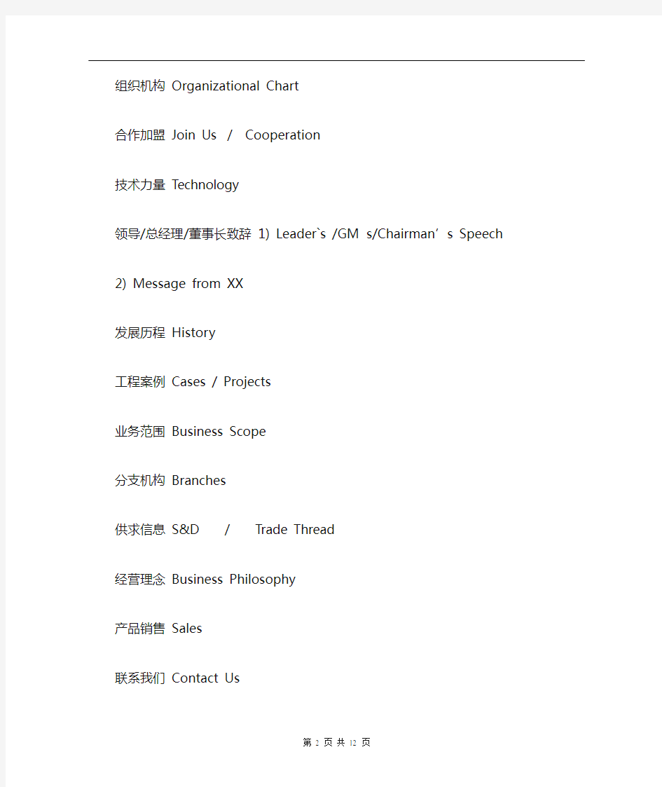 网站建设常用词汇-英文