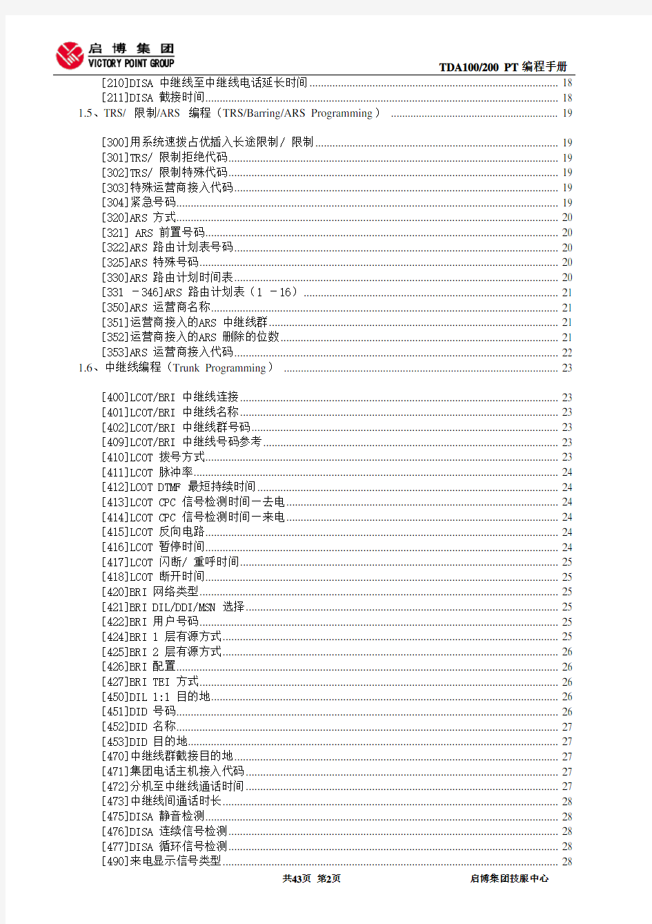 TDA100编程手册