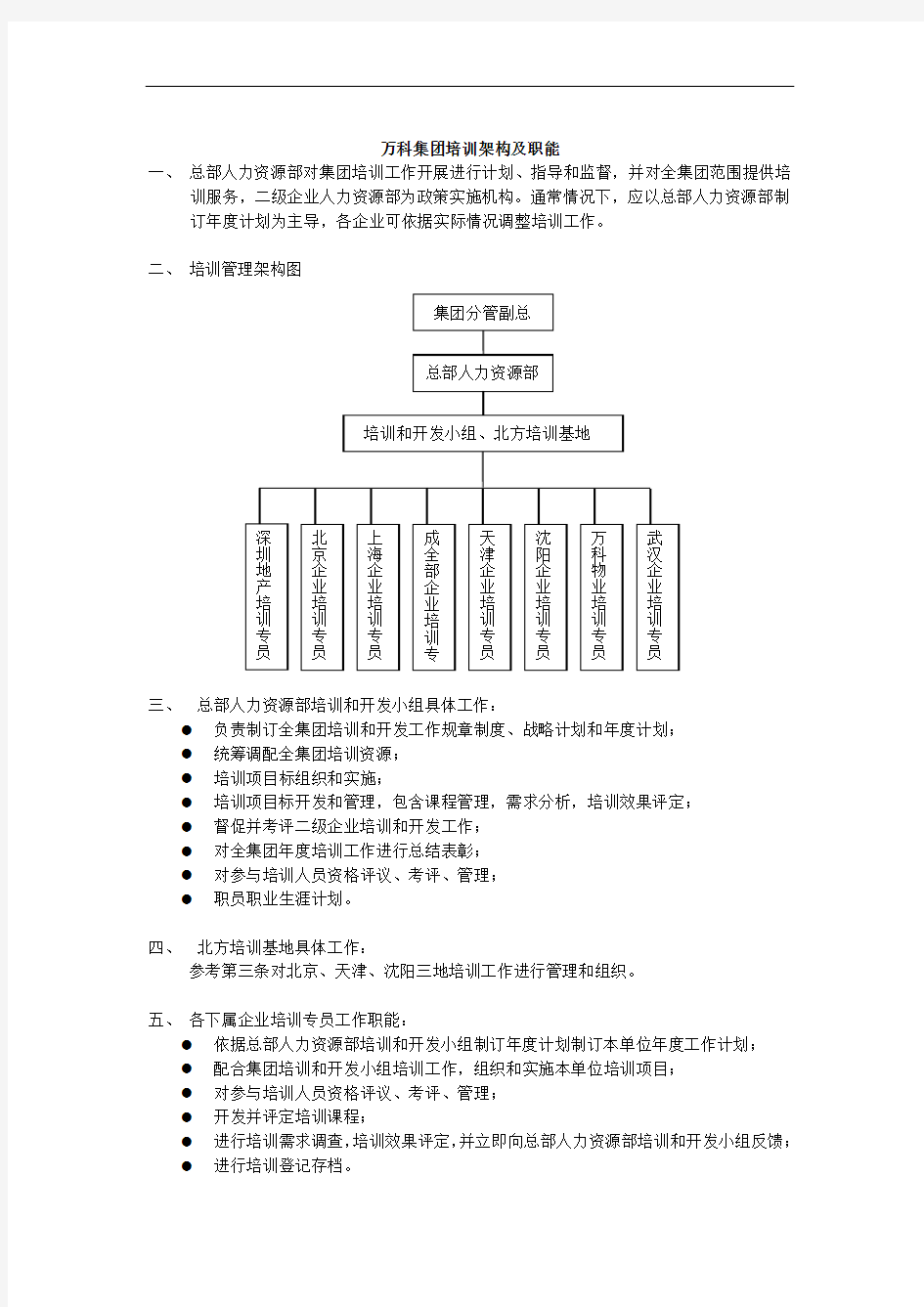 万科培训体系