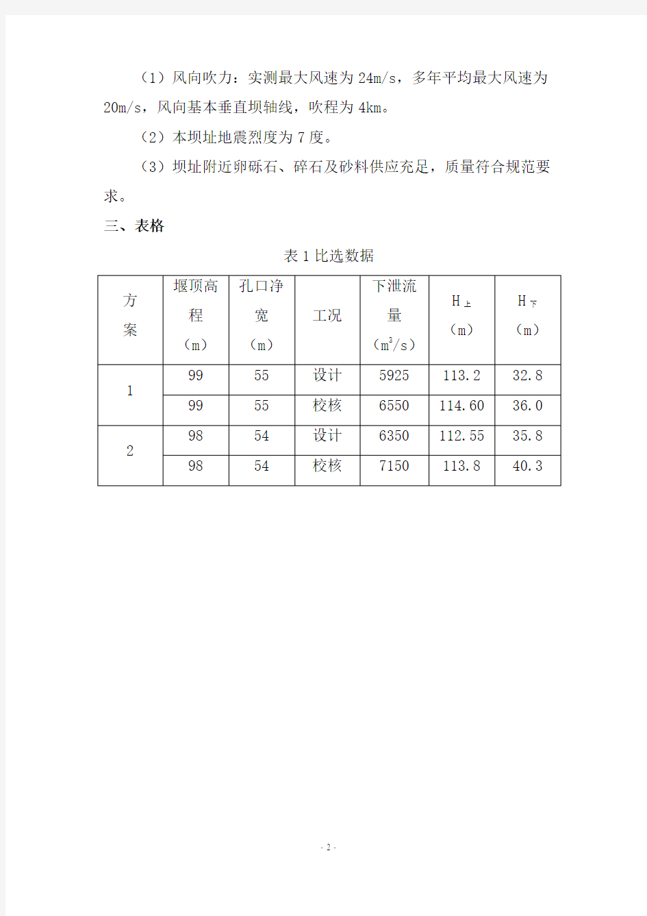 重力坝毕业设计