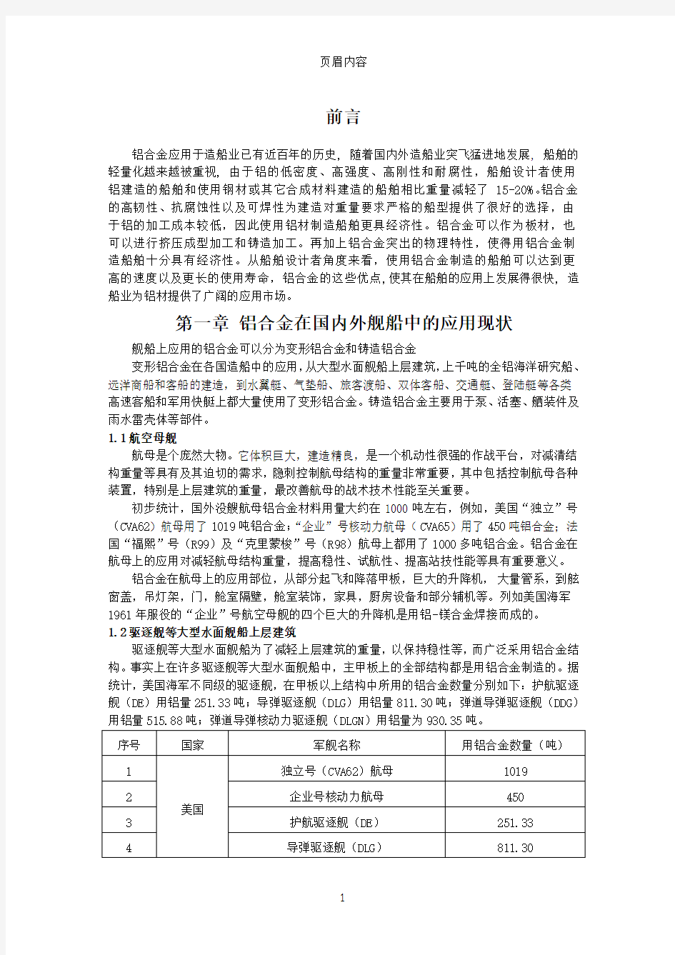 船舶用铝合金资料汇总