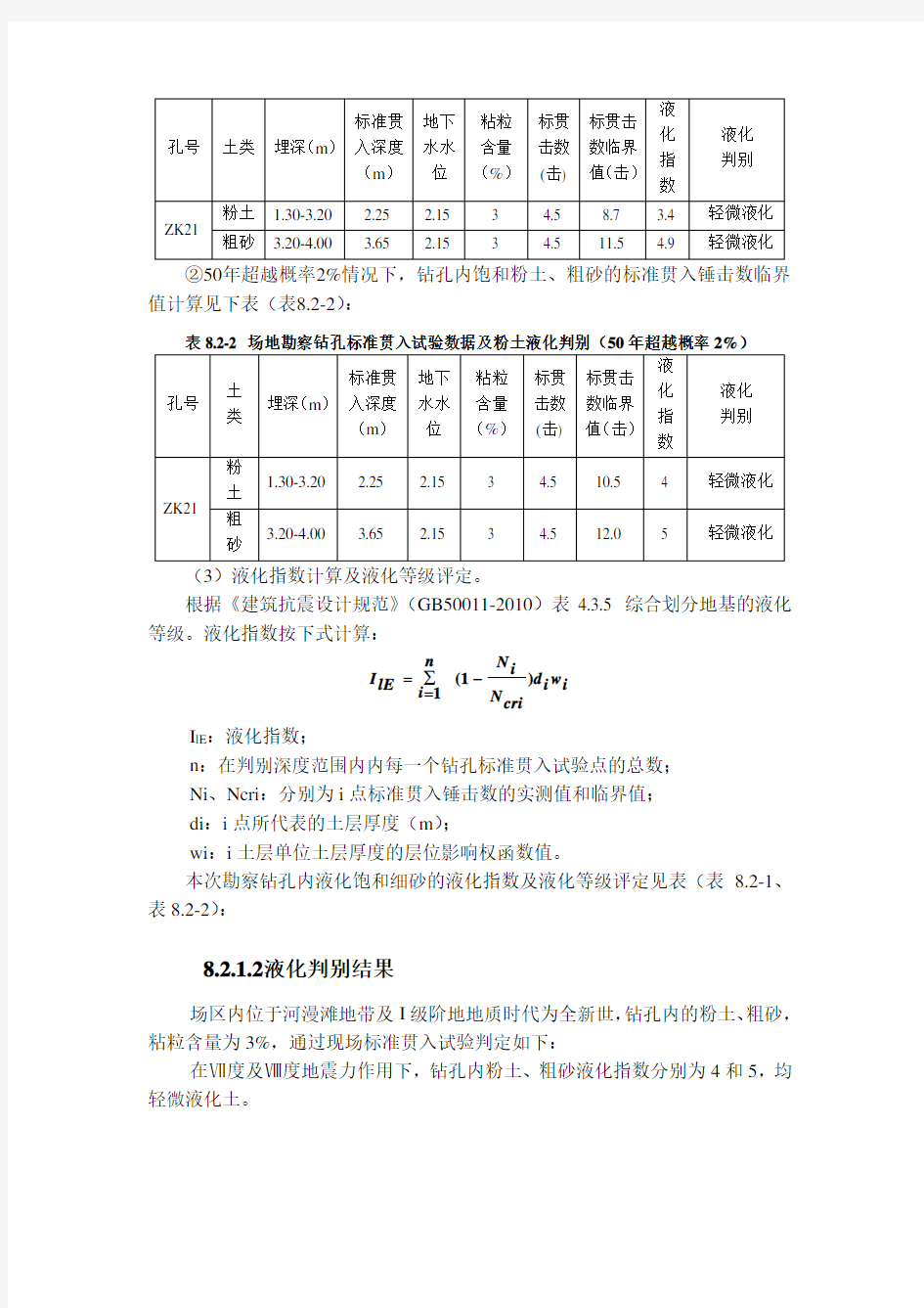 砂土液化计算模板