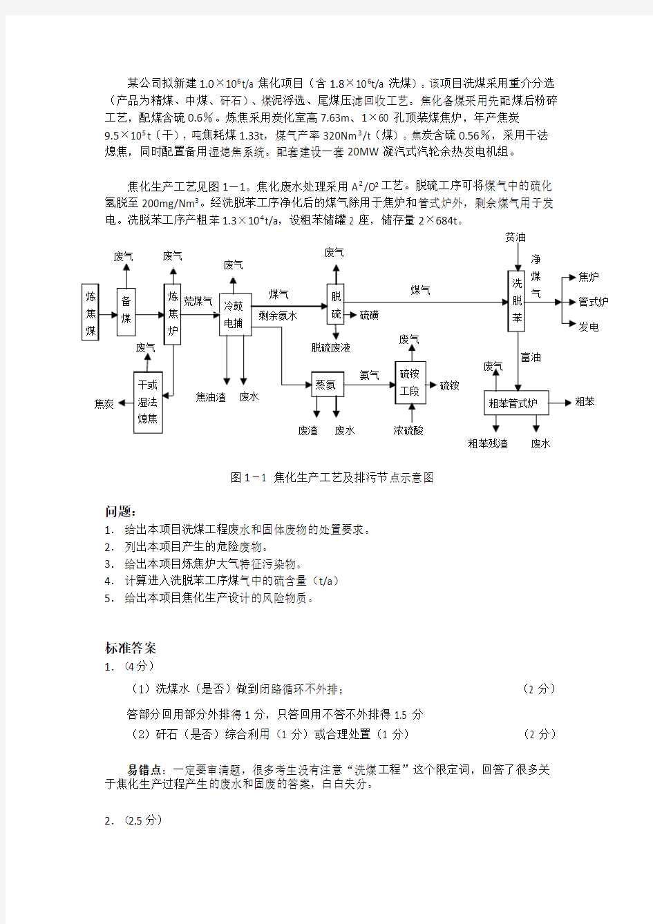 环评工程师考试真题