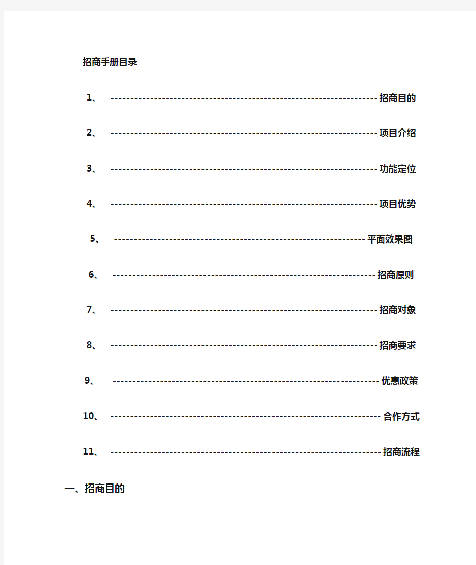 商业步行街(招商手册)