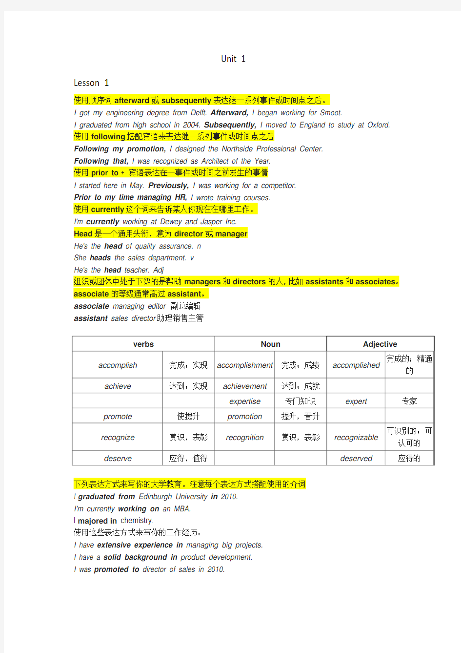 英语常用表达形式汇总