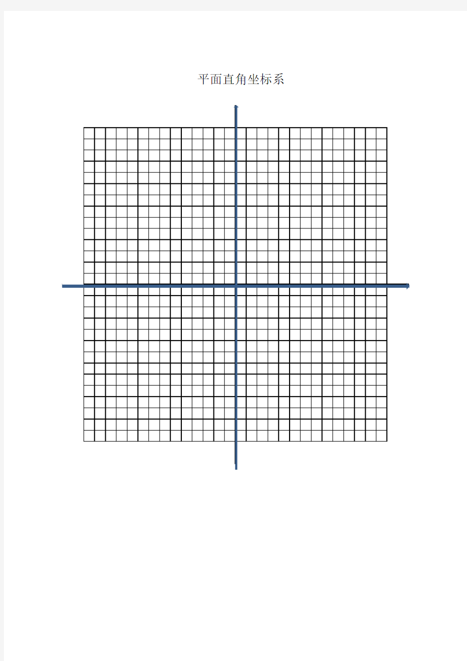 平面直角坐标系标准图