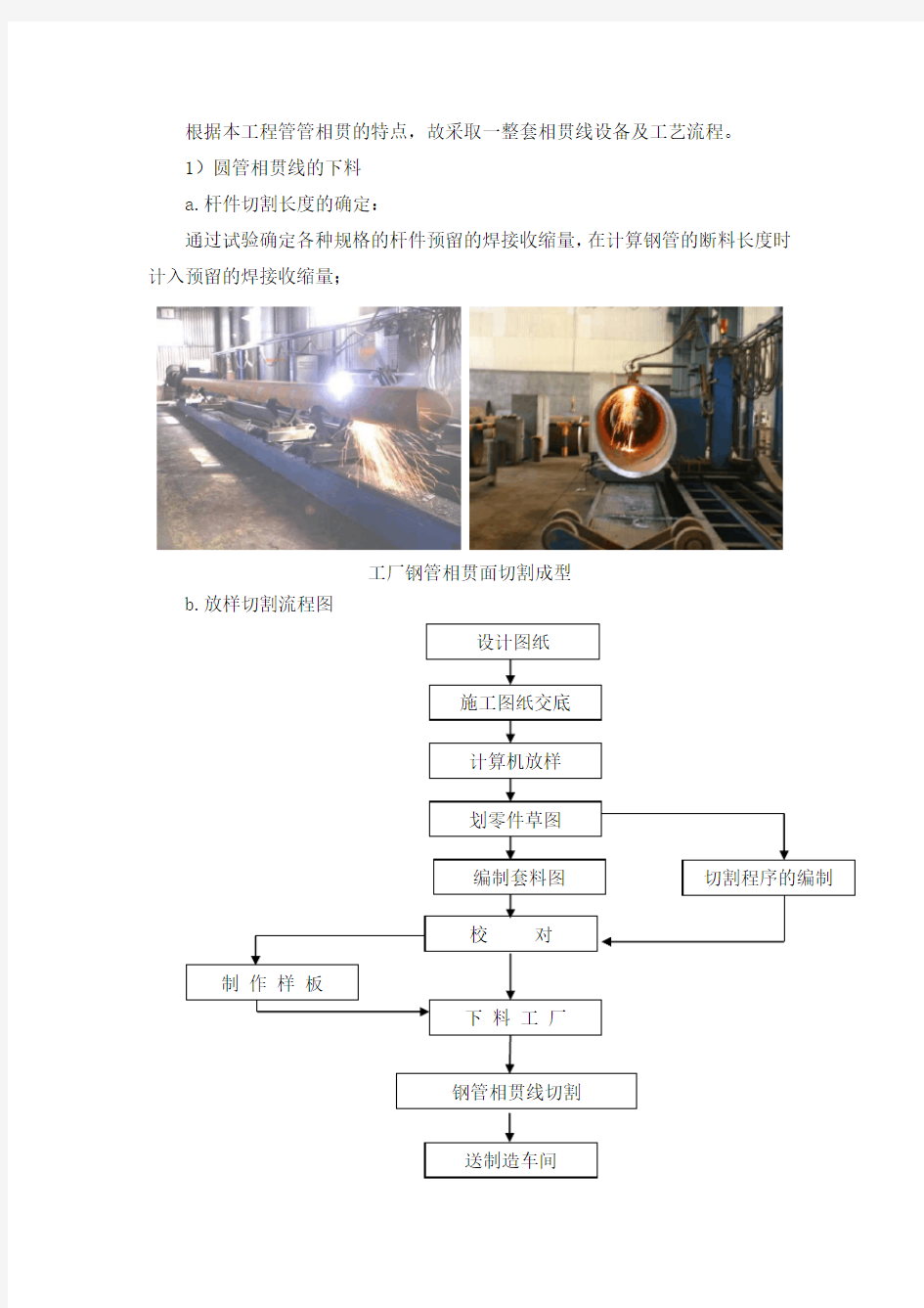 钢管相贯线下料工艺