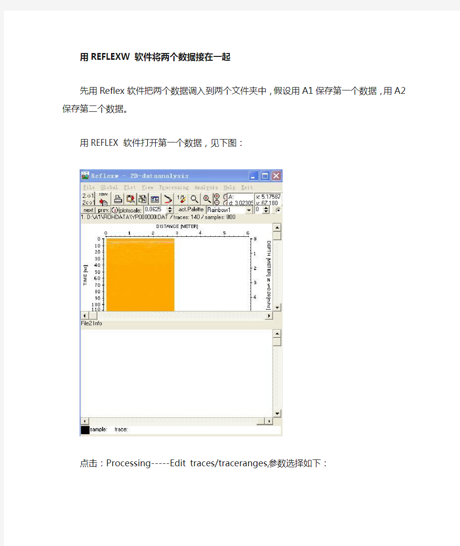 6.用REFLEXW拼接雷达图像