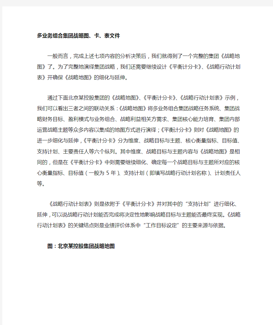 多业务组合集团战略图卡表文件