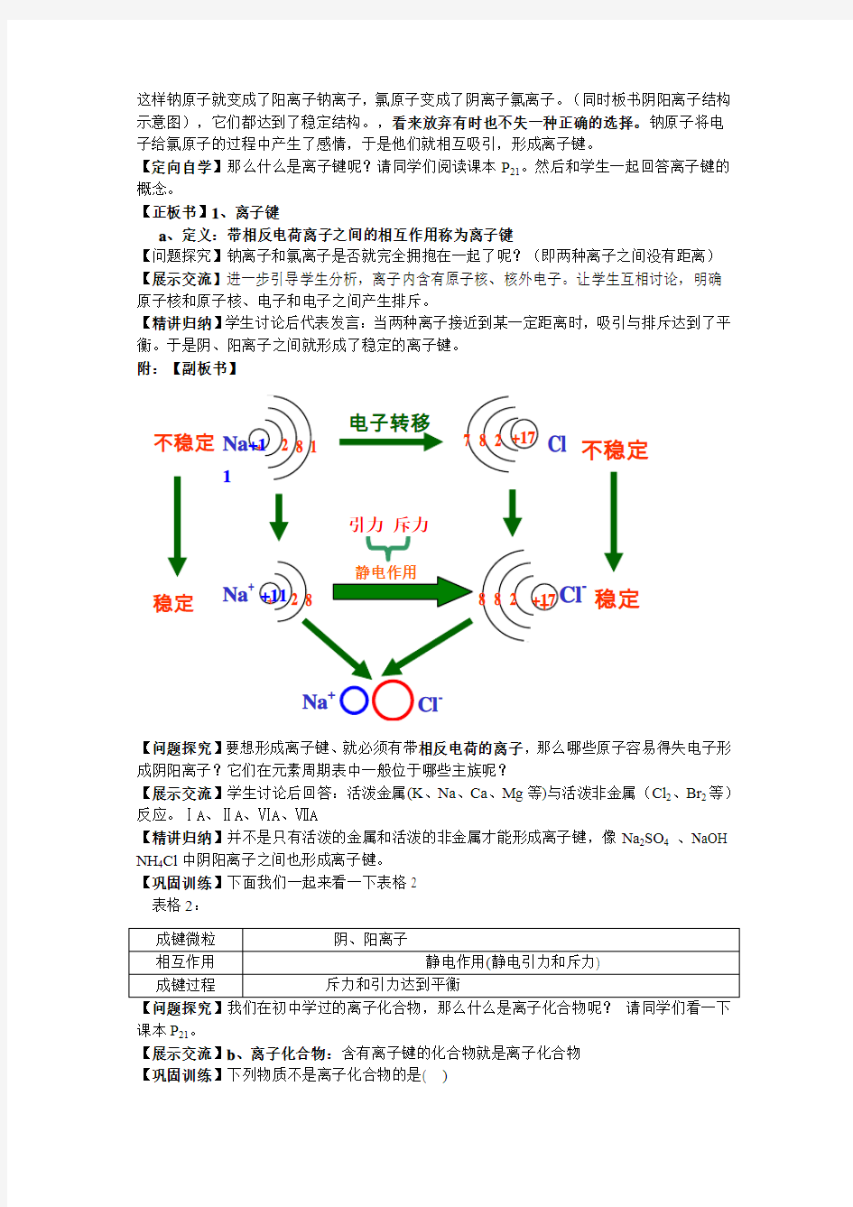 高中化学《离子键》