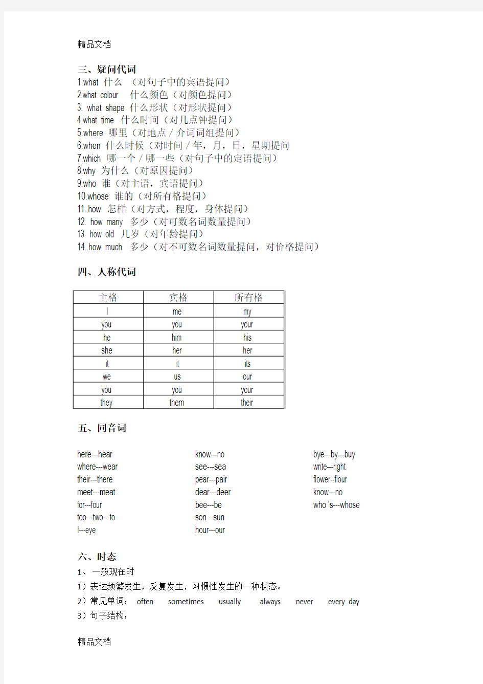 最新上海版牛津英语4B-复习资料