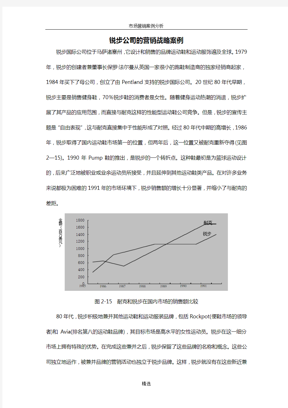 锐步公司的营销战略案例