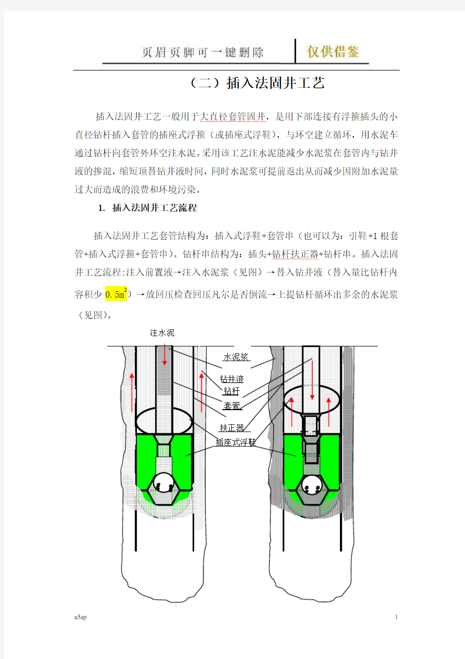 内插法固井(借鉴分享)