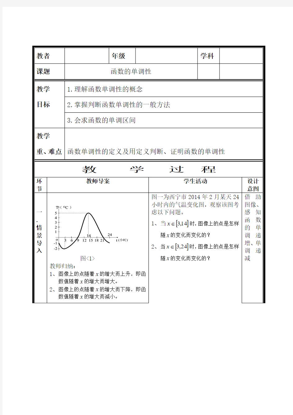 三栏式教案电子备课模板2