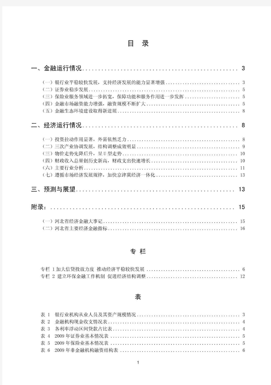 2010年河北省金融运行报告
