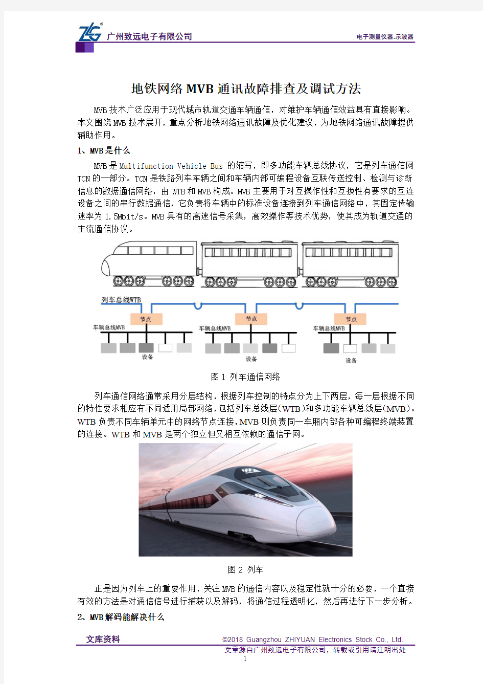 地铁网络MVB通讯故障排查及调试方法