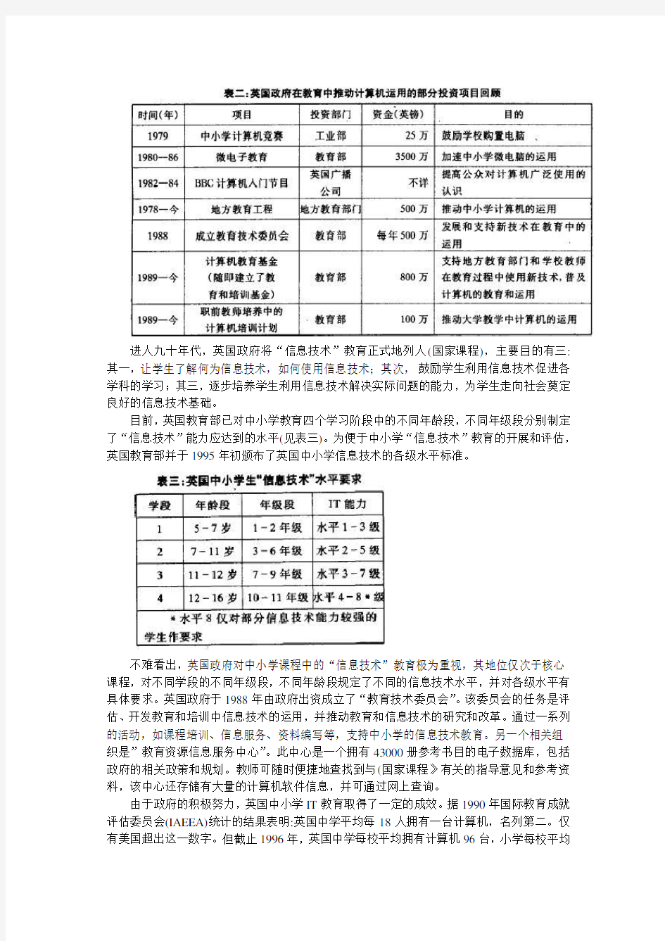 国外信息技术研究现状