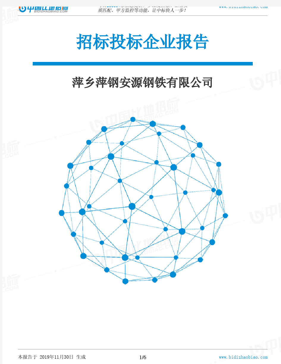 萍乡萍钢安源钢铁有限公司-招投标数据分析报告