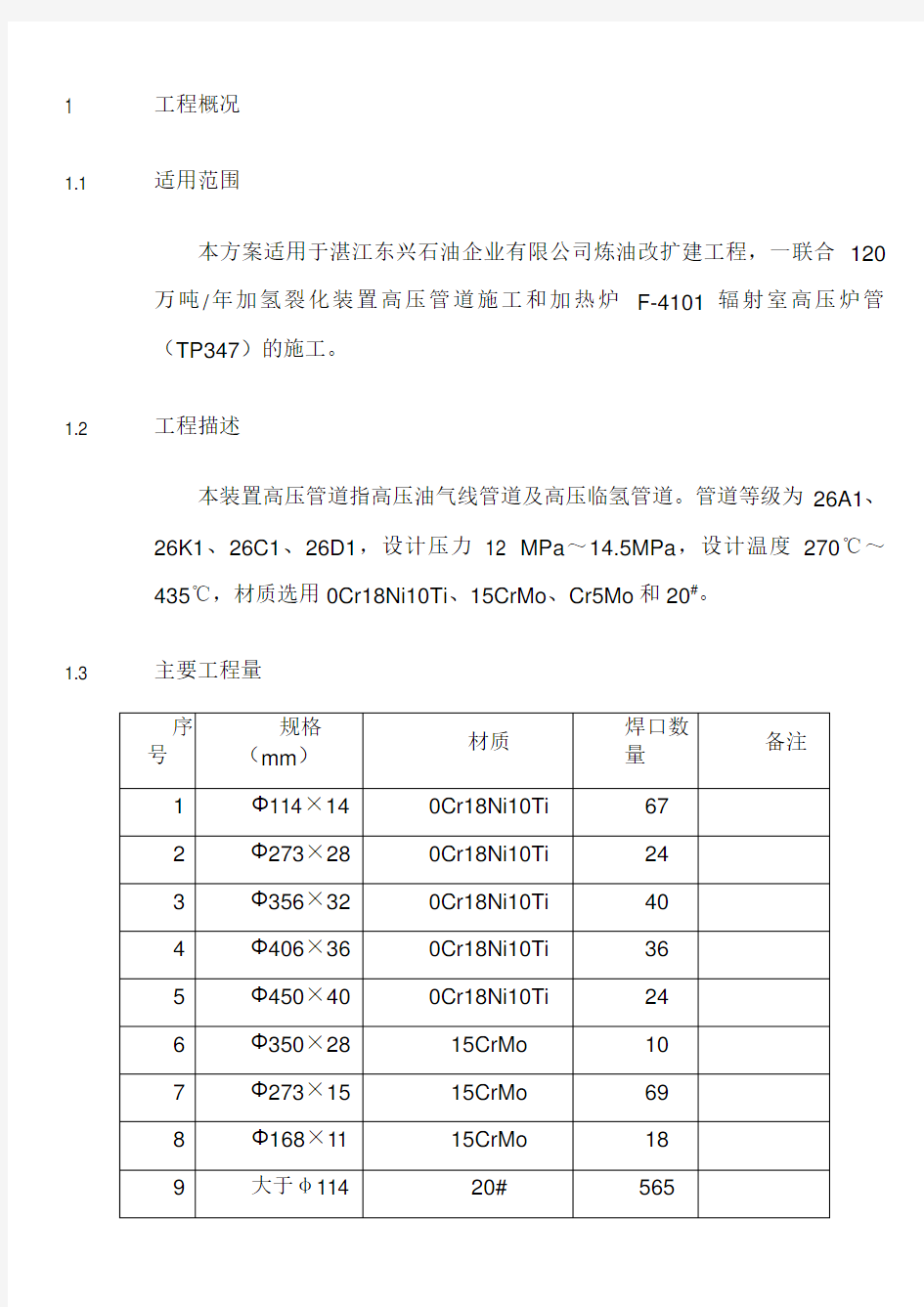 高压管道施工方案(最终)