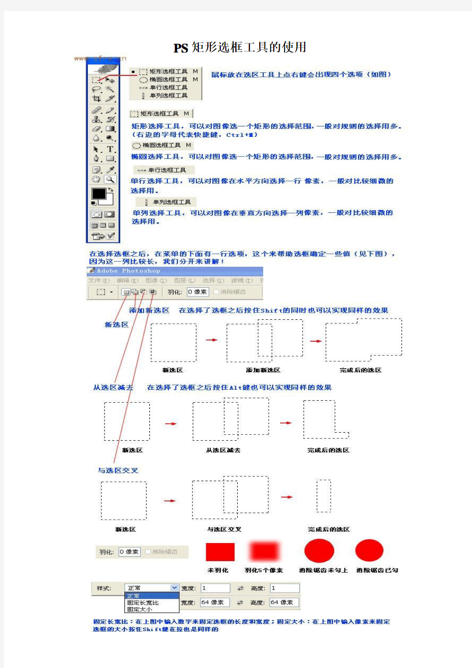 PS矩形选框工具的使用