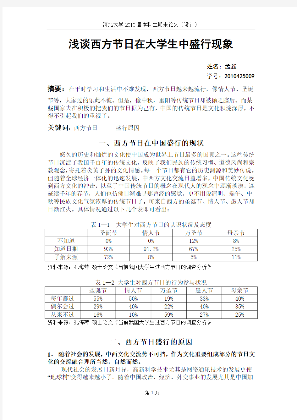 浅谈西方节日在中国盛行的原因