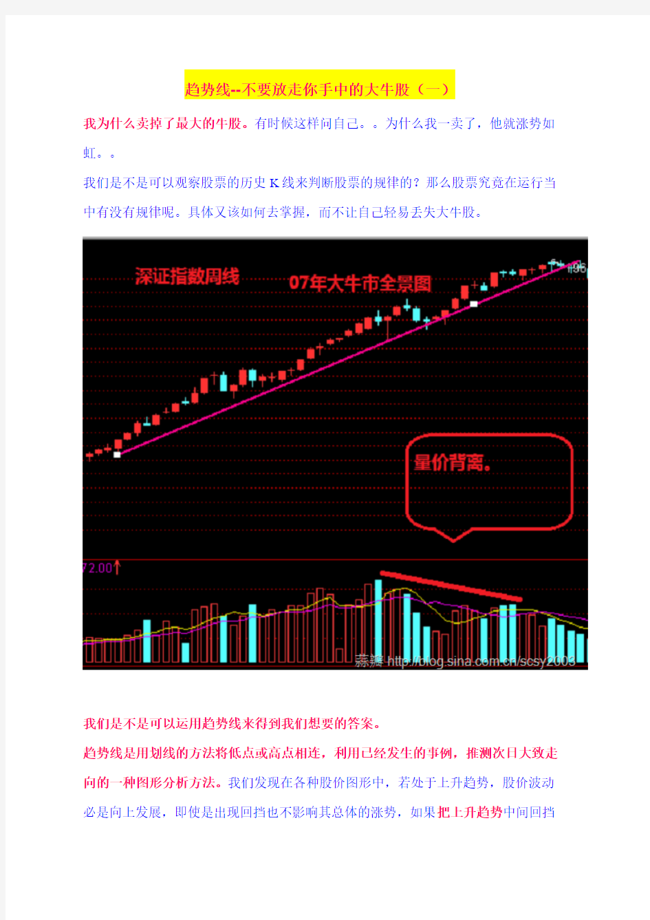 趋势线画法图解汇总