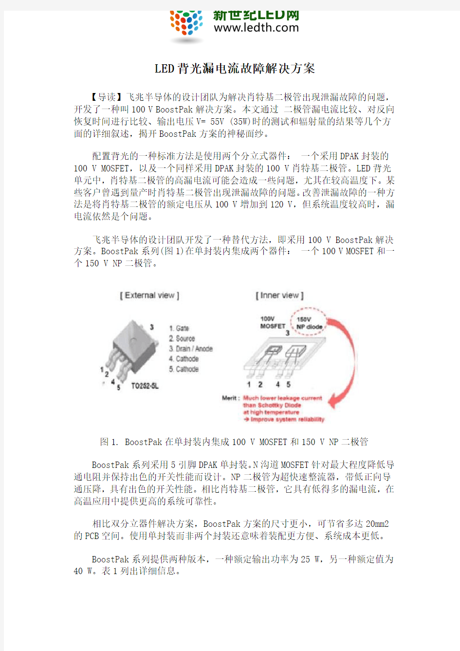 LED背光漏电流故障解决方案