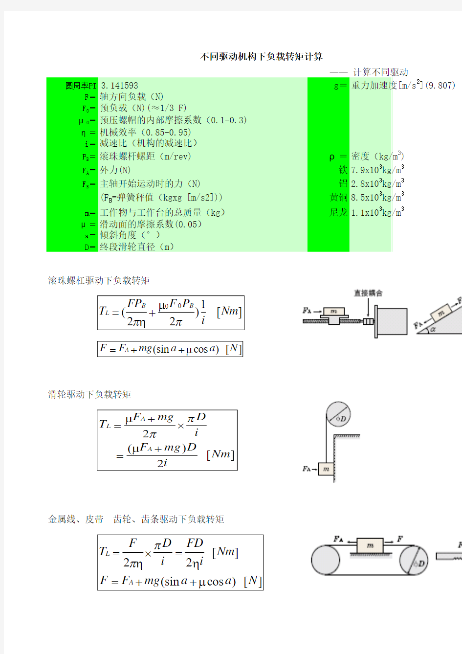 步进伺服电机选型计算V1.1(实用版)